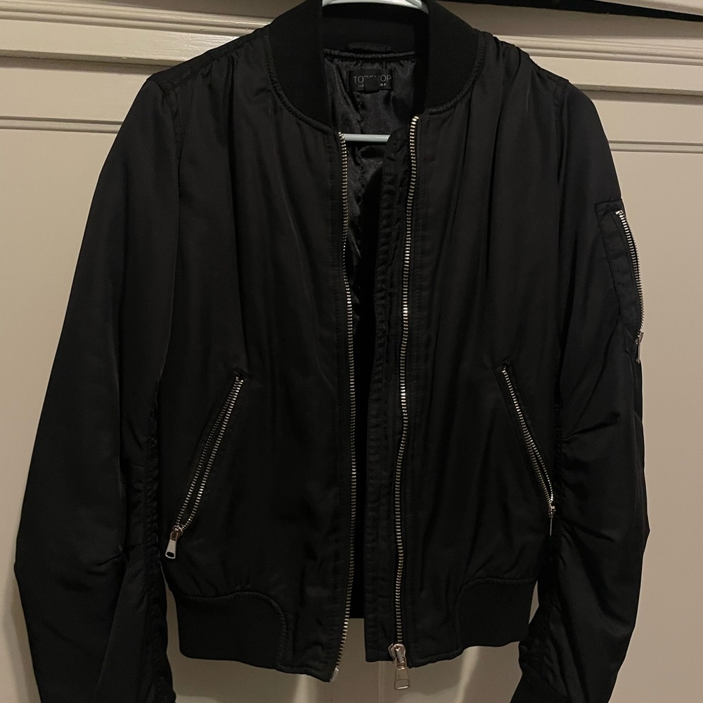 Topshop black bomber